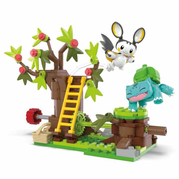 Pokémon Kit de Construcción MEGA Emolga y Bulbasaur en el Bosque