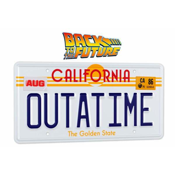 DeLorean Matrícula Back To The Future Replica 1/1 ´Outatime´ - Collector4u.com