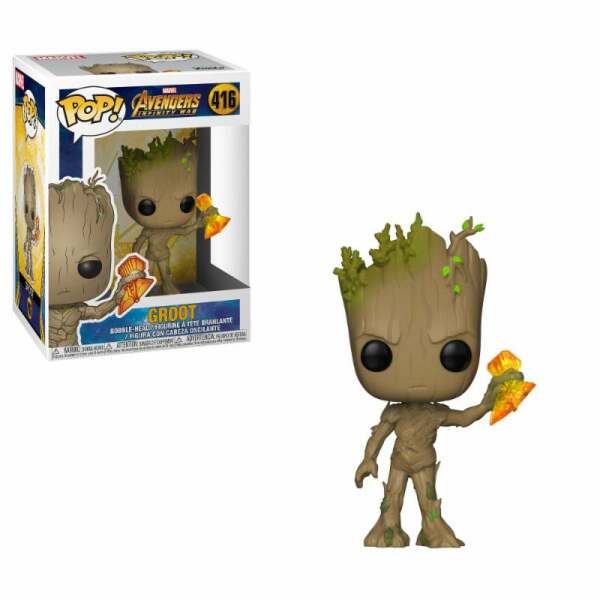 Avengers Infinity War Figura POP! Movies Vinyl Groot with Stormbreaker 9 cm - Collector4u.com