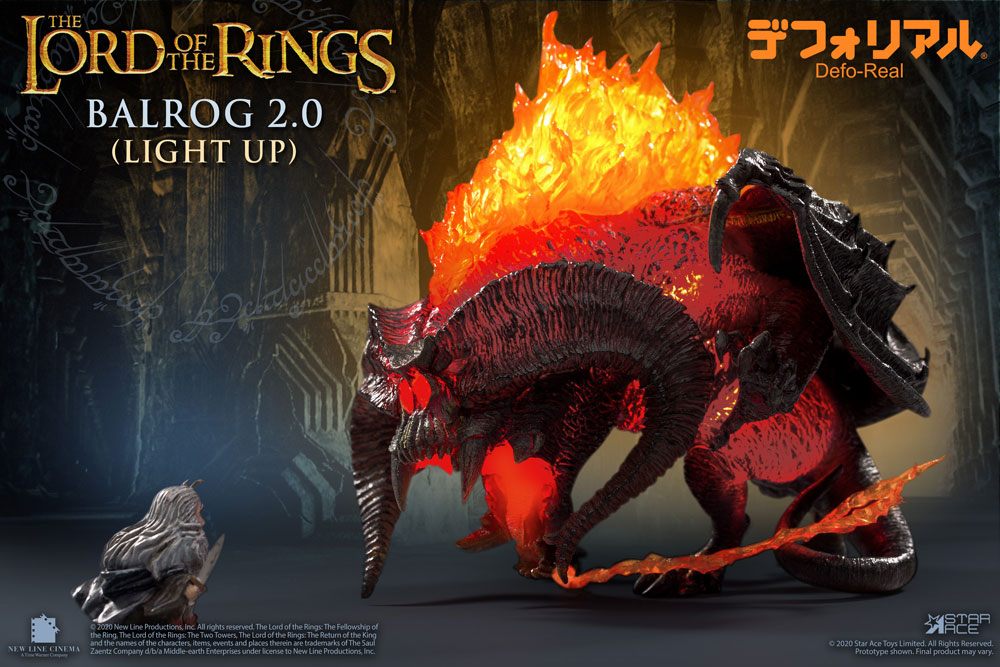 Figura con Iluminación Defo-Real Series Balrog El Señor de los Anillos 15 cm