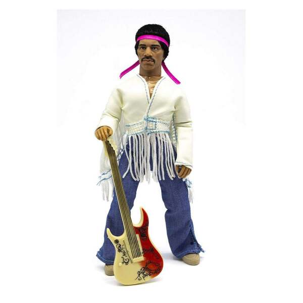 Jimi Hendrix Figura Woodstock Flocked 20 cm - Collector4u.com