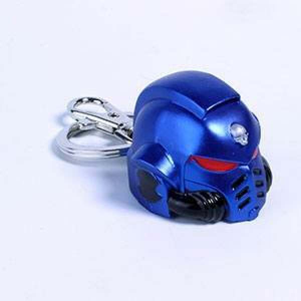 Llavero metálico Space Marine Primaris Helmet Ultramarine Warhammer 40K Semic - Collector4U.com