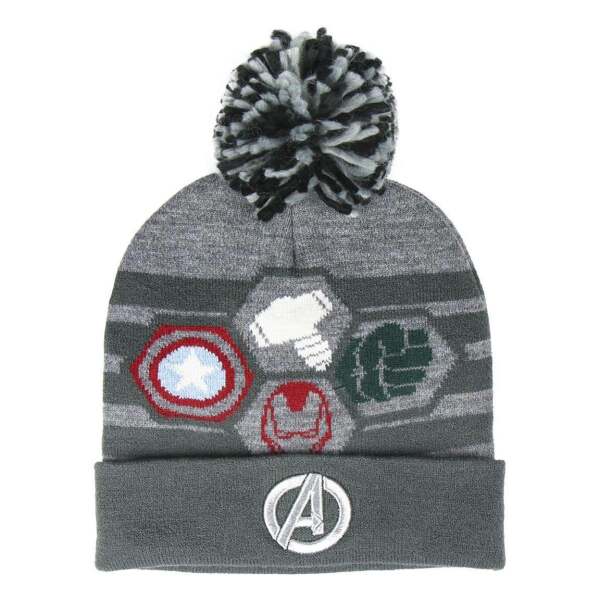 Los Vengadores Gorro Beanie Pompon Logo - Collector4U.com