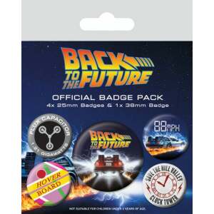 Pack 5 Chapas DeLorean Regreso al Futuro - Collector4U.com