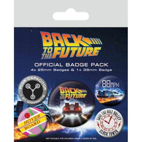 Pack 5 Chapas DeLorean Regreso al Futuro - Collector4U.com