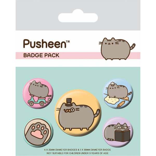 Pack 5 Chapas Fancy Pusheen - Collector4U.com