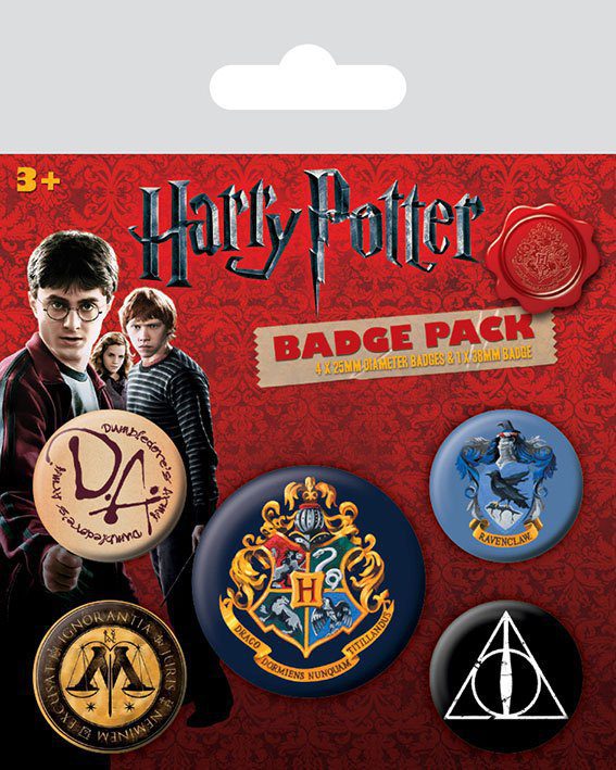 Pack 5 Chapas Hogwarts Harry Potter - Collector4u.com