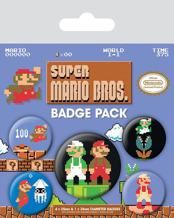 Pack 5 Chapas Super Mario Bros Pyramid