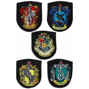 Pack de 5 Parches Escudos de las Casas Harry Potter - Collector4u.com