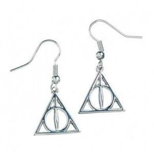 Pendientes Deathly Hallows Harry Potter (plateado) - Collector4u.com