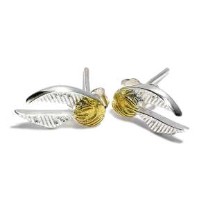 Pendientes Golden Snitch Harry Potter (plateado) - Collector4u.com