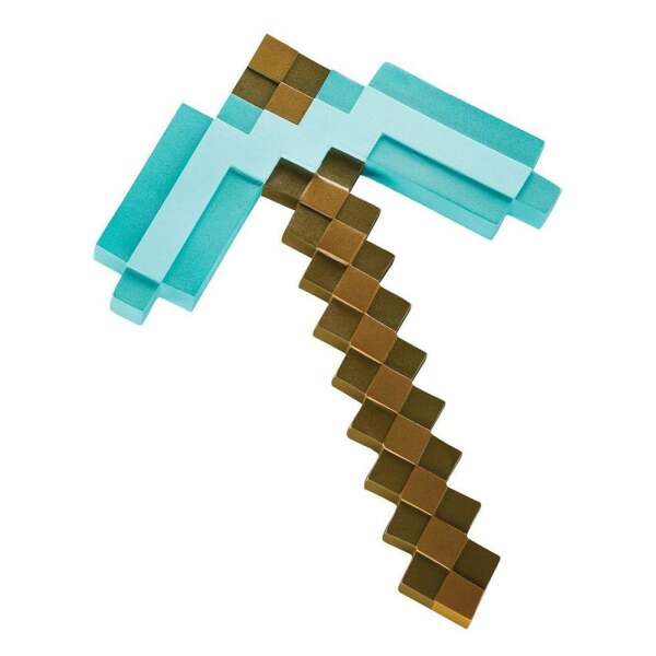 Réplica Diamond Pickaxe Minecraft Plástico 40 cm - Collector4U.com