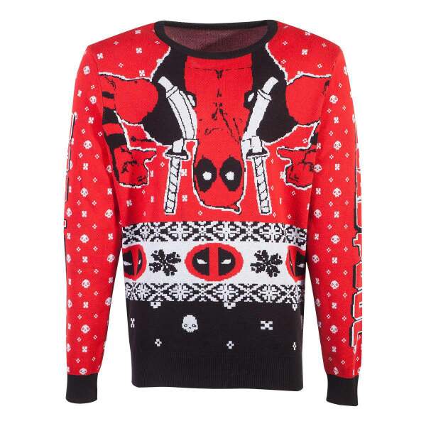 Suéter Christmas Deadpool Upside Down Marvel talla L - Collector4U.com