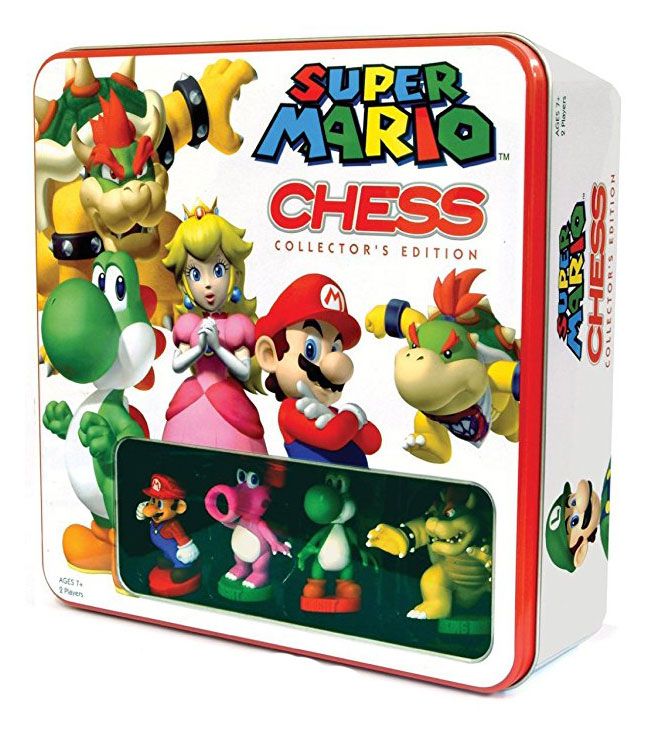 Super Mario Juego de Ajedrez Tin Box