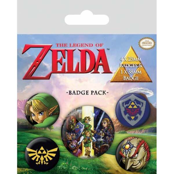 The Legend of Zelda Pack 5 Chapas Link - Collector4U.com