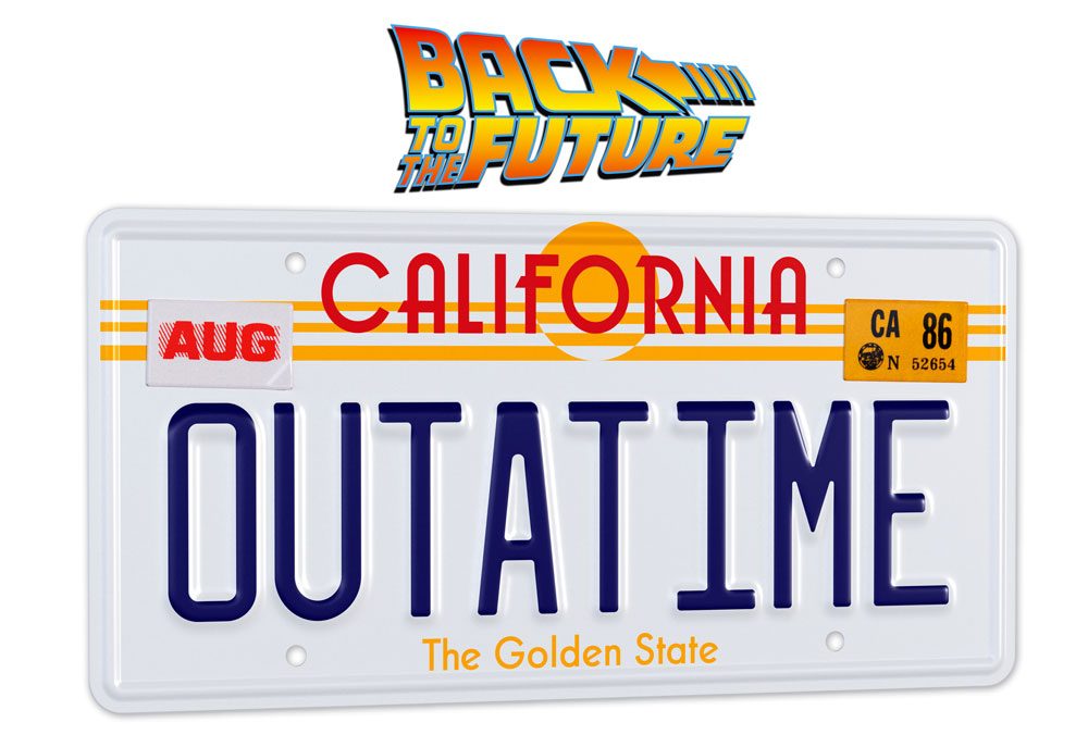 DeLorean Matrícula Back To The Future Replica 1/1 ´Outatime´ - Collector4u.com