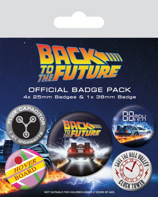 Pack 5 Chapas DeLorean Regreso al Futuro - Collector4U.com