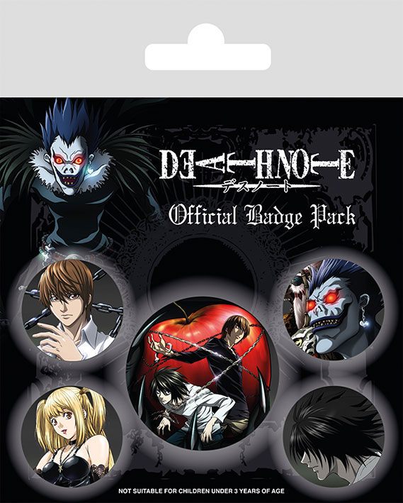 Pack 5 Chapas Characters Death Note - Collector4u.com
