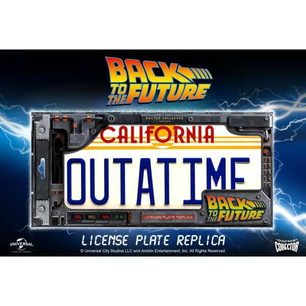 DeLorean Matrícula Back To The Future Replica 1/1 ´Outatime´ - Collector4u.com