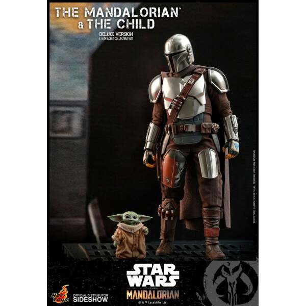 Figuras The Mandalorian & The Child Star Wars The Mandalorian Pack de 2 1/6 Deluxe 30 cm Hot toys - Collector4U.com