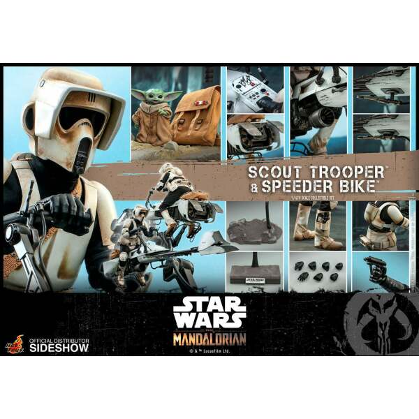 Figura Scout Trooper con Speeder Bike, Star Wars The Mandalorian 1/6 Hot Toys - Collector4U.com