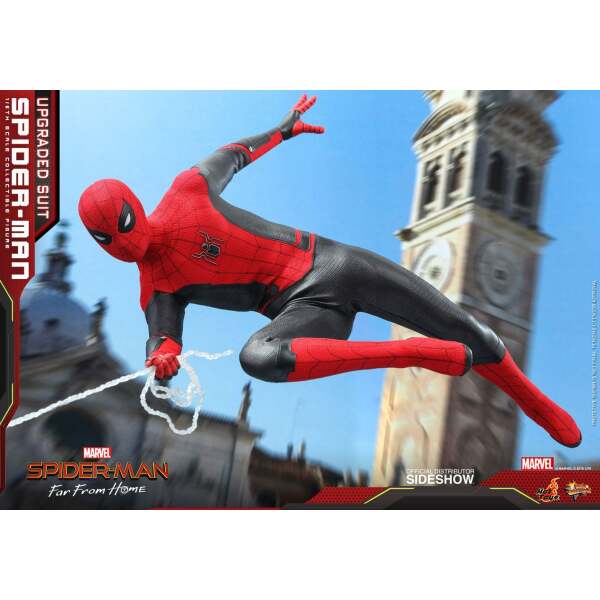 Figura SpiderMan Upgraded Suit, Spider-man: Lejos de casa, Movie Masterpiece 1/6 Hot Toys 29 cm - Collector4U.com