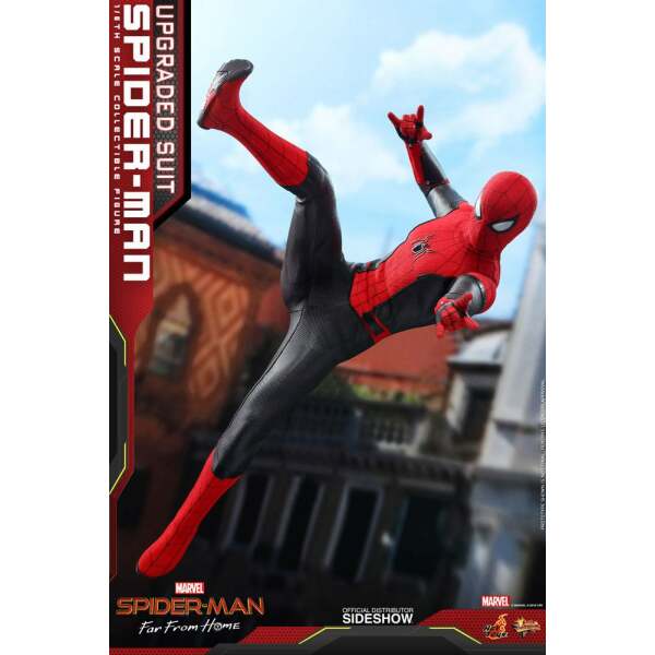 Figura SpiderMan Upgraded Suit, Spider-man: Lejos de casa, Movie Masterpiece 1/6 Hot Toys 29 cm - Collector4U.com