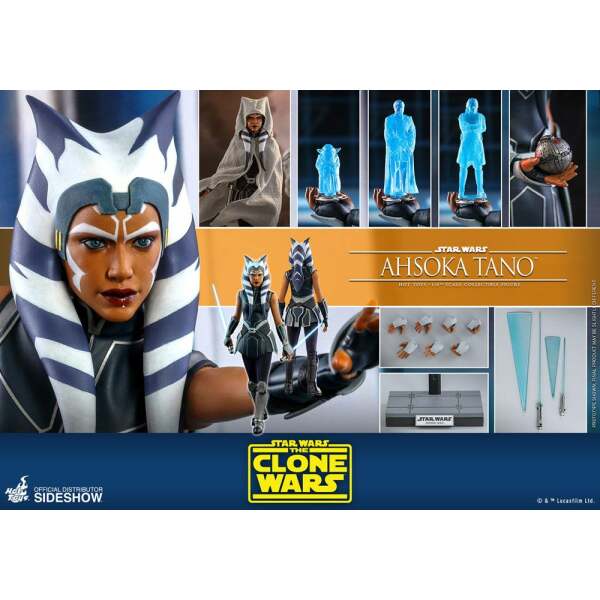 Figura Ahsoka Tano The Clone Wars, Star Wars 1/6 Hot Toys 29 cm - Collector4U.com