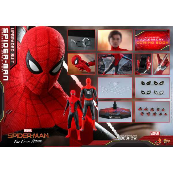 Figura SpiderMan Upgraded Suit, Spider-man: Lejos de casa, Movie Masterpiece 1/6 Hot Toys 29 cm - Collector4U.com