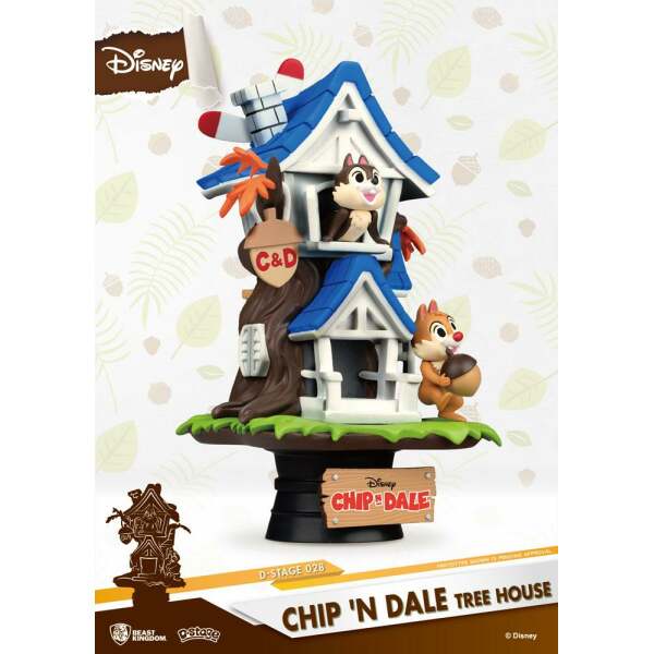 Diorama Pvc D Stage Chip N Dale Tree House Disney Summer Series 16 Cm 3