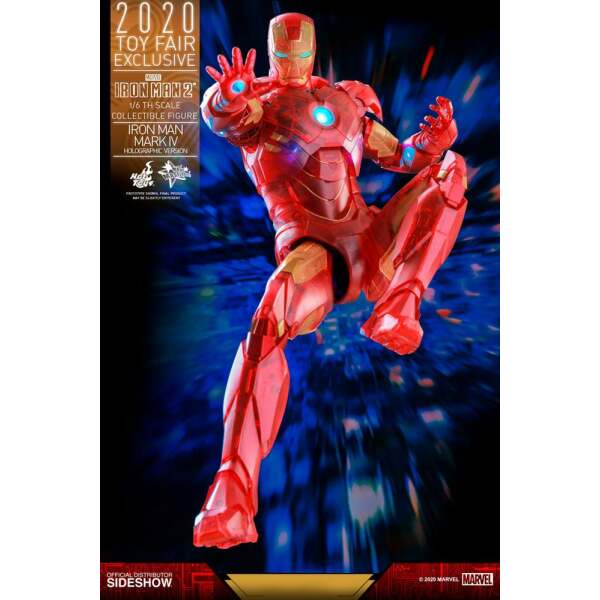 Figura Iron Man 2 Mark IV (Holographic Version) 2020 Toy Fair Exclusive 30 cm, Hot Toys - Collector4u.com