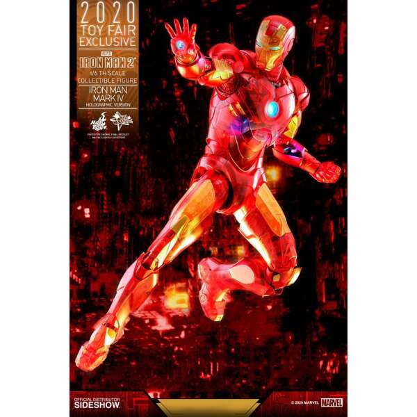 Figura Iron Man 2 Mark IV (Holographic Version) 2020 Toy Fair Exclusive 30 cm, Hot Toys - Collector4u.com