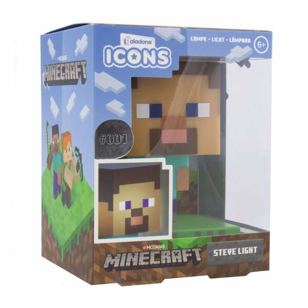 Lámpara 3D Icon Steve Minecraft - Collector4U.com