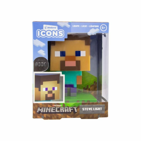 Lámpara 3D Icon Steve Minecraft - Collector4U.com