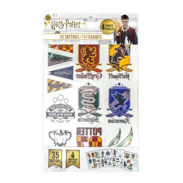 Set de 35 Tatuajes temporales Harry Potter - Collector4u.com