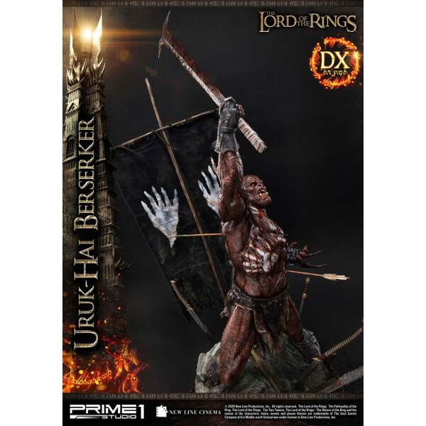 Estatua Uruk-Hai Berserker El Señor de los Anillos 1/4 Deluxe Version 93 cm Prime 1 Studio - Collector4U.com