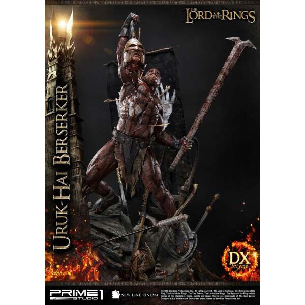 Estatua Uruk-Hai Berserker El Señor de los Anillos 1/4 Deluxe Version 93 cm Prime 1 Studio - Collector4U.com