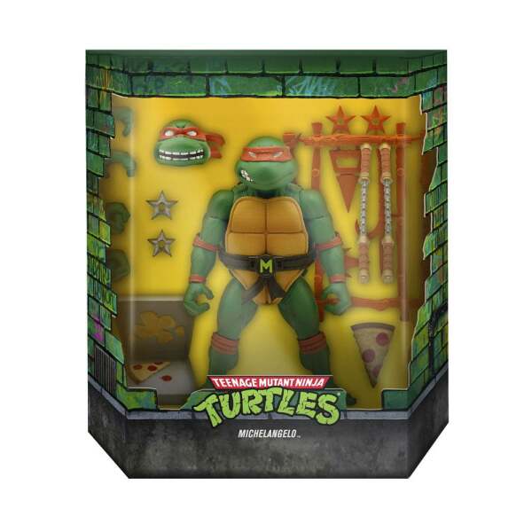 Figura Michaelangelo Tortugas Ninja Ultimates 18 cm Super7 - Collector4U.com