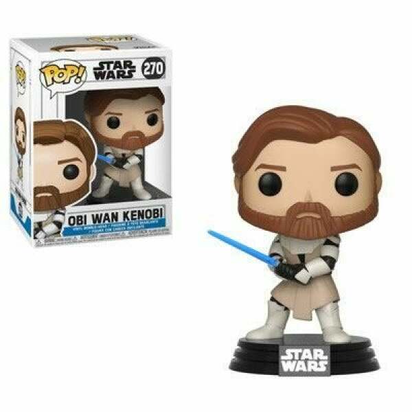 Funko Obi Wan Kenobi Star Wars Clone Wars POP! Vinyl Cabezón 9 cm - Collector4U.com