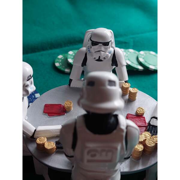 Diorama Stormtrooper Poker Star Wars Face 18 cm Nemesis - Collector4U.com