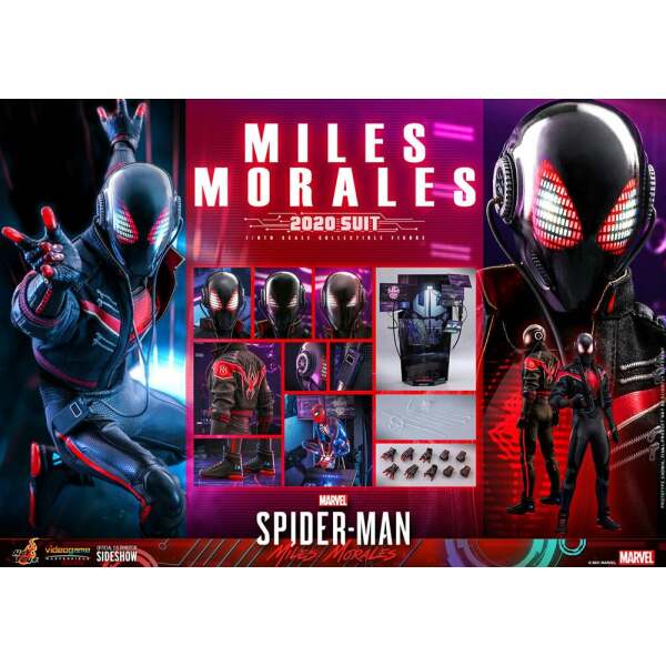 Figura Miles Morales Suit 2020, Marvel’s Spider-Man Video Game Masterpiece 1/6 Hot Toys 30 cm