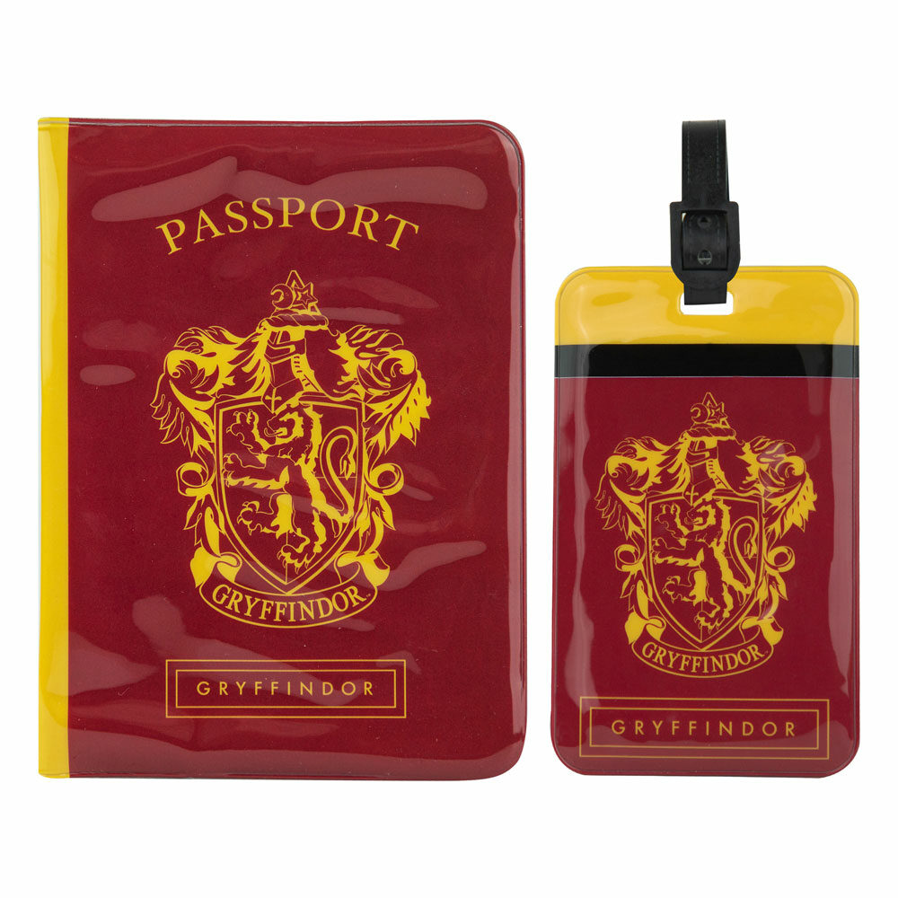 Set Gryffindor Harry Potter Etiqueta del equipaje & Estuche Pasaporte Cinereplicas