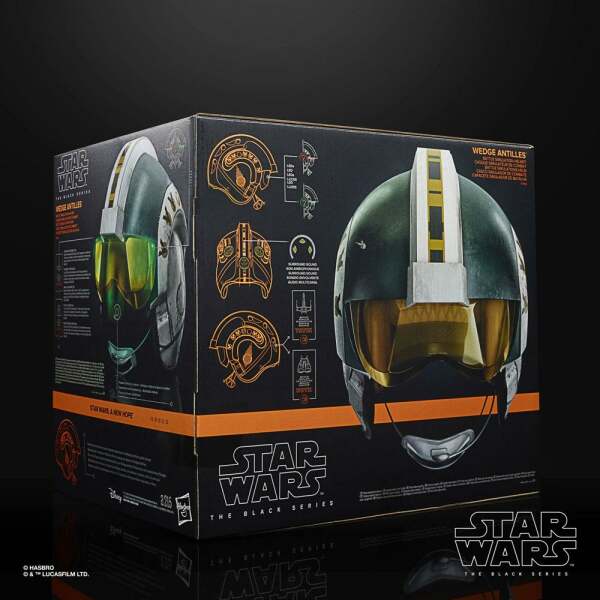 Casco Electrónico Wedge Antilles Star Wars Episode IV Black Series Battle Simulation Helmet Hasbro - Collector4U.com