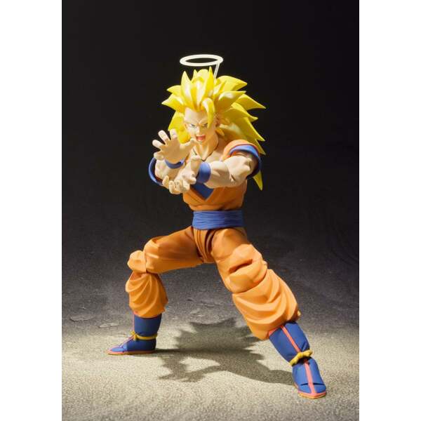 Figura Son Goku SSJ 3 Dragonball Z S.H. Figuarts Bandai Tamashii Nations, 16 cm - Collector4U.com