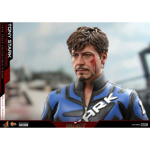 Figura Tony Stark Mark V Suit Up Version Deluxe Iron Man 2 Movie Masterpiece 1/6 Hot Toys 31cm