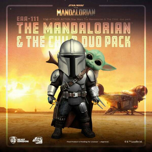 Figura The Mandalorian & The Child, Star Wars The Mandalorian Egg Attack Action 7/17 cm Beast Kingdom - Collector4U.com