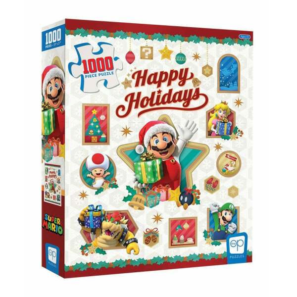 Puzzle Happy Holidays Super Mario (1000 piezas) USAopoly - Collector4U.com