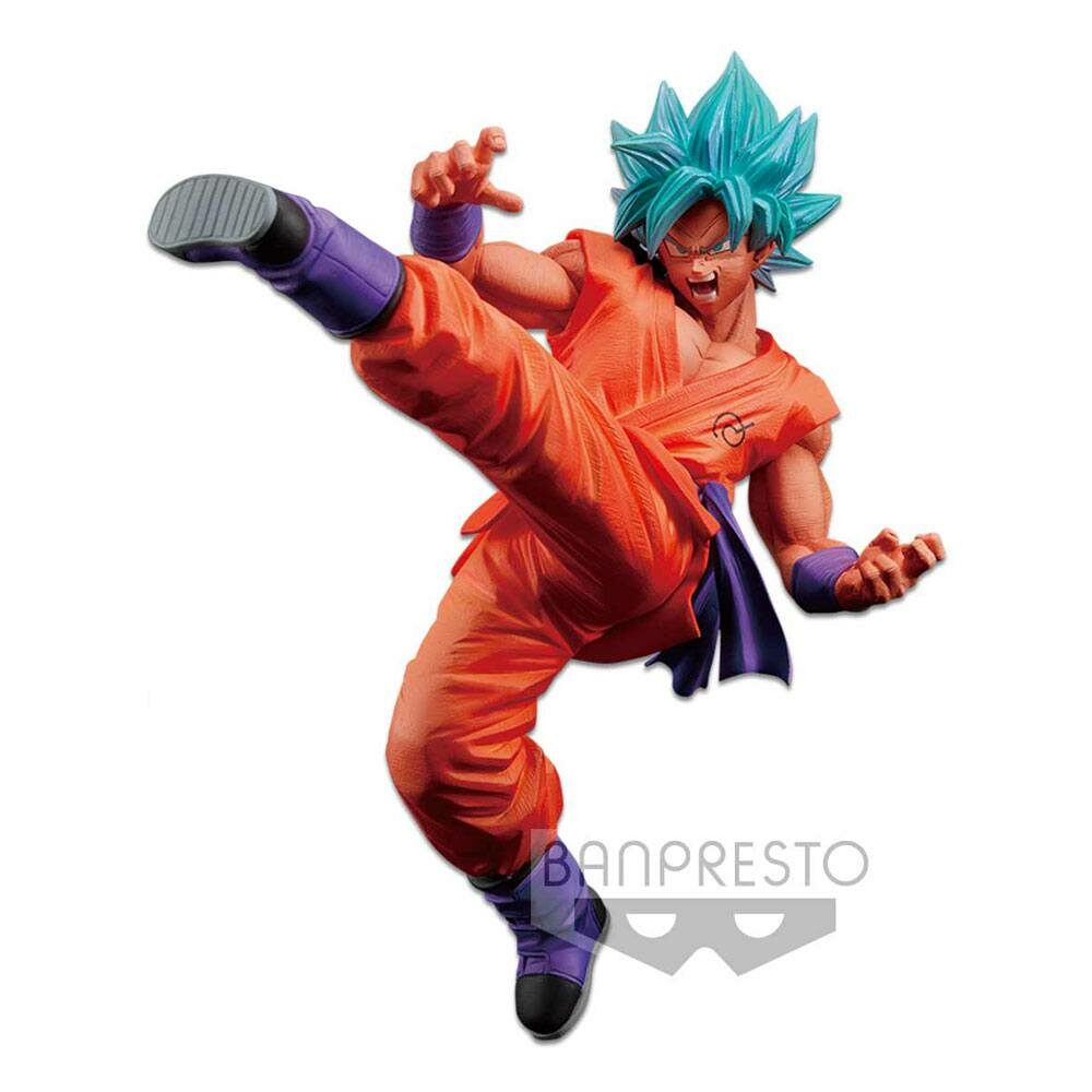 Estatua Super Saiyan Son Goku Dragon ball Super PVC Son Goku Fes Super Saiyan God  19 cm Banpresto