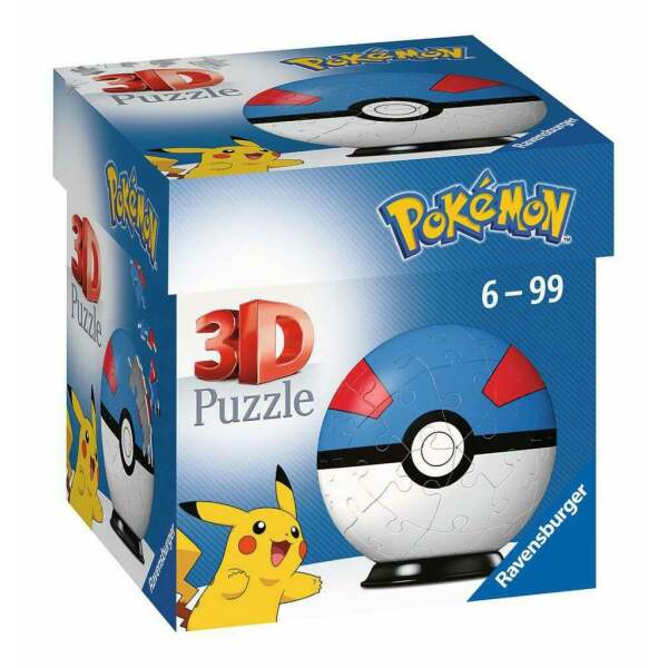 Puzzle 3D Pokéballs: Super Ball Pokémon (54 piezas) - Collector4U.com