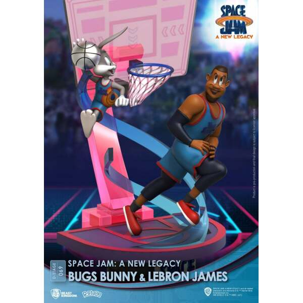 Diorama Bugs Bunny & Lebron James Space Jam: A New Legacy, PVC D-Stage New Version 15cm Beast Kingdom - Collector4U.com